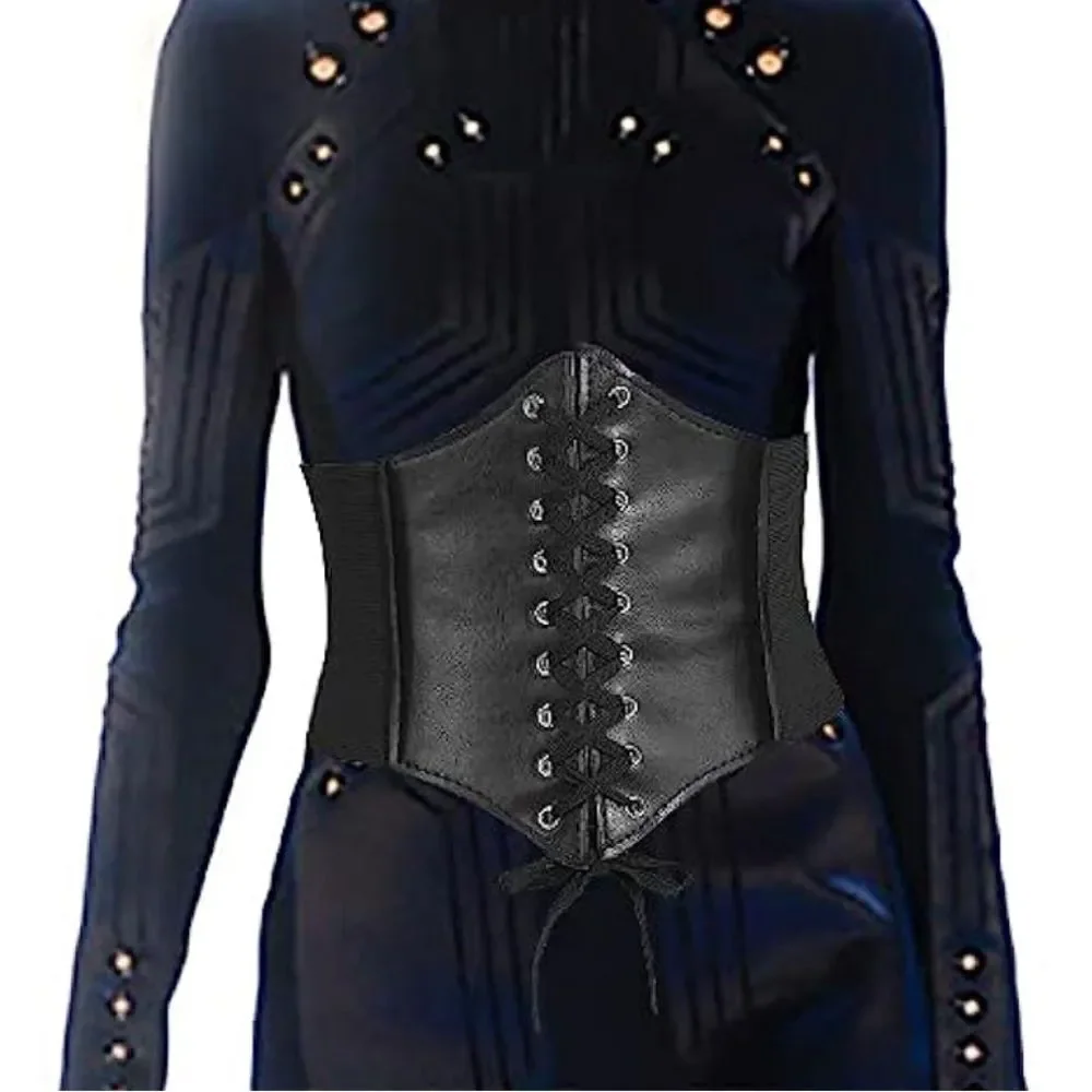 Black corset belt